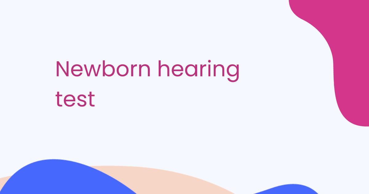 Newborn hearing test