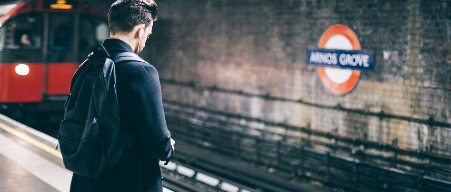 man wearing backpack