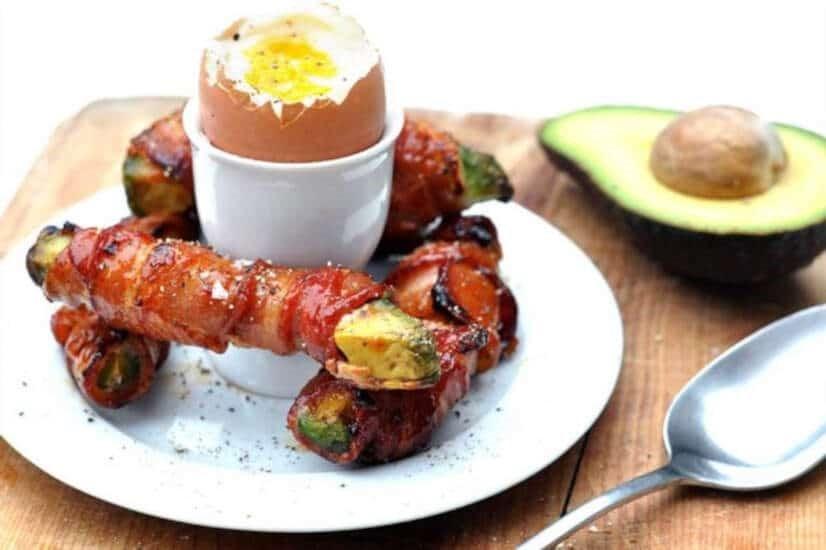 Pancetta-wrapped avocado and egg